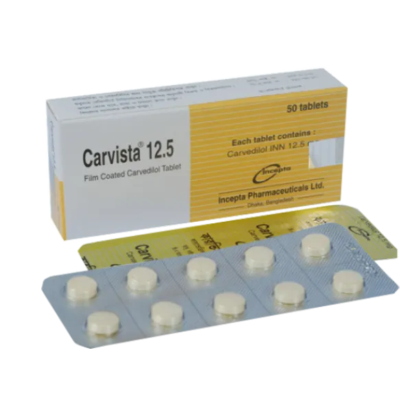 Tablet  Carvista 12.5 mg (50 Pcs)
